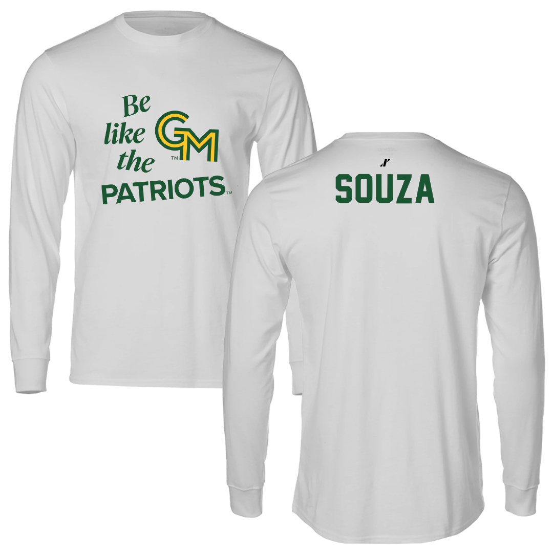 George Mason University Swimming & Diving Light Gray Be Like Us Long Sleeve - Faye Souza