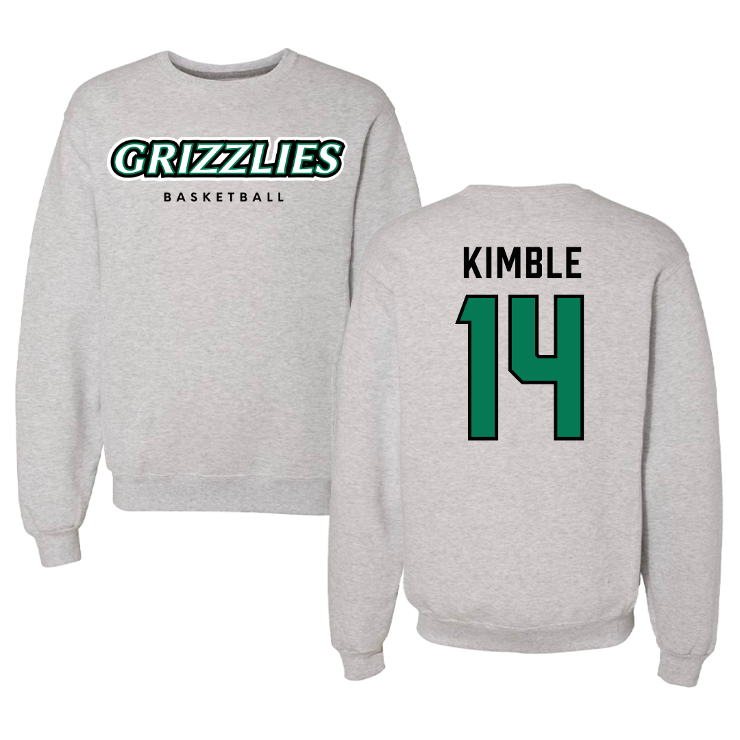 Adams State University Basketball Gray Grizzlies Crewneck - #14 Cam Kimble