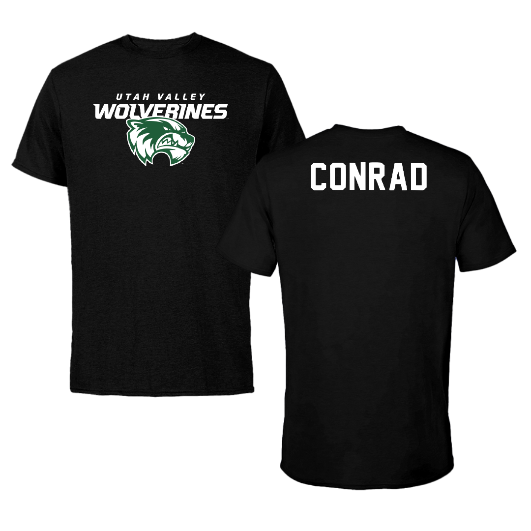 Utah Valley University TF and XC Black Wolverines Performance Tee - Talia Conrad
