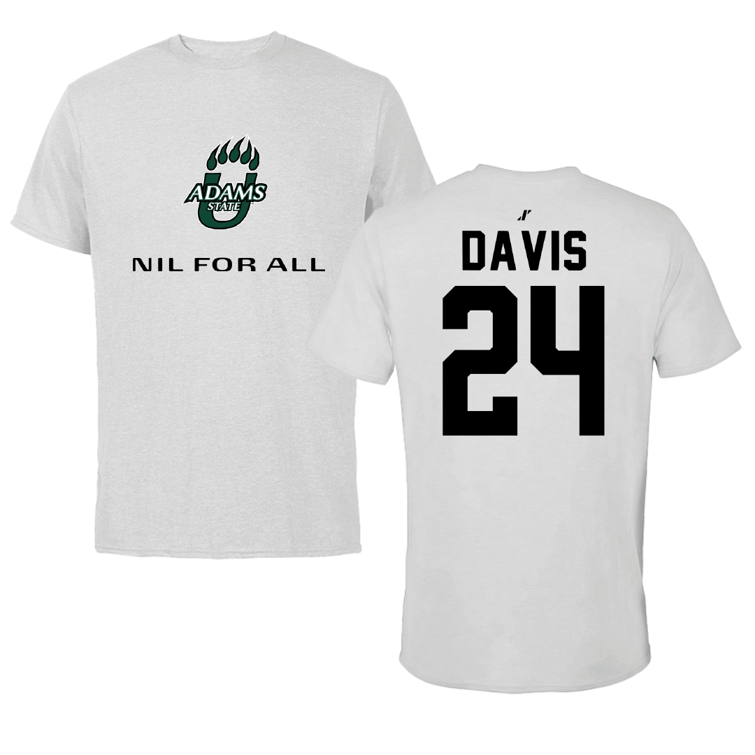 Adams State University Basketball Light Gray NIL for ALL Performance Tee - #24 Riahana Davis