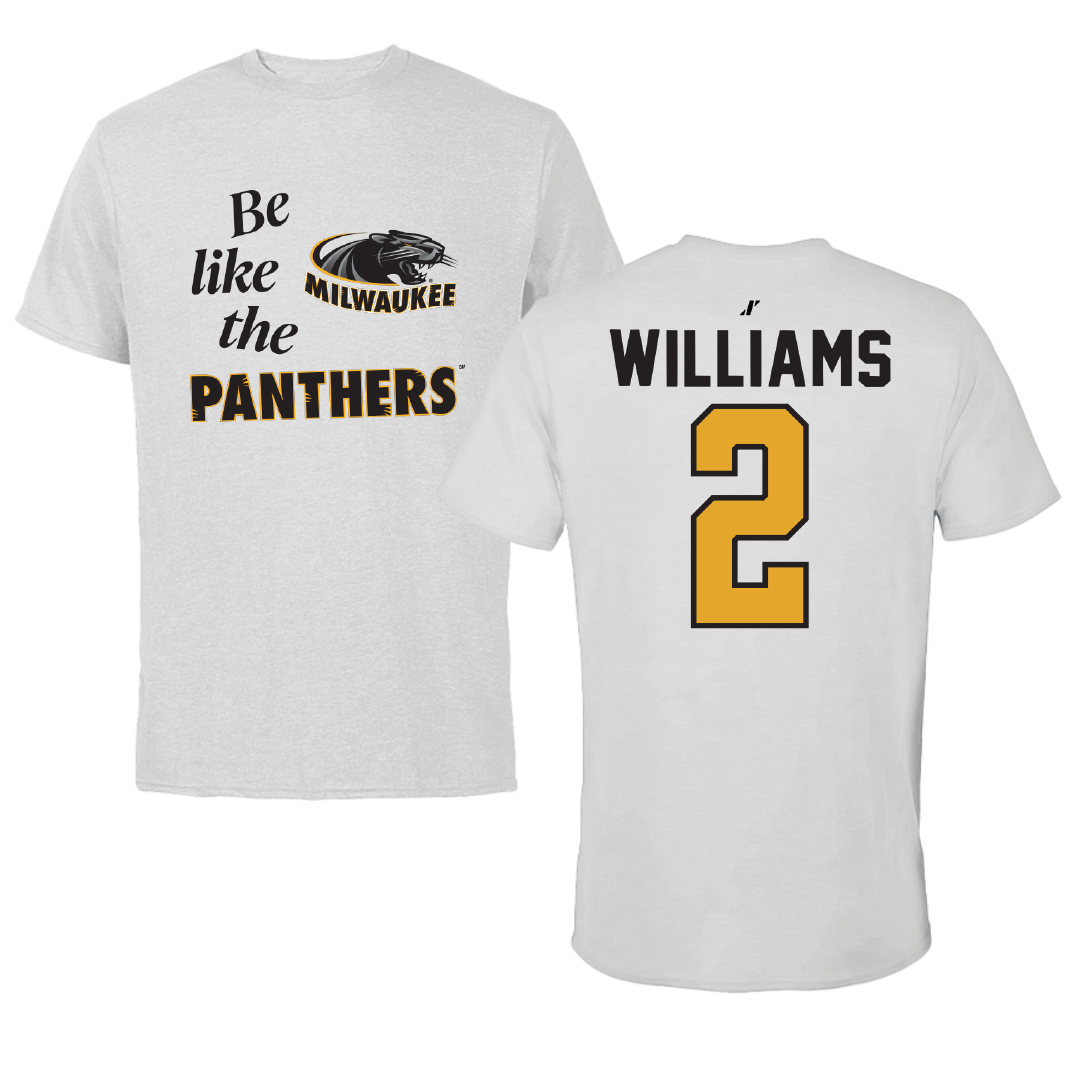 University of Wisconsin-Milwaukee Basketball Light Gray Be Like Us Tee - #2 Jada Williams