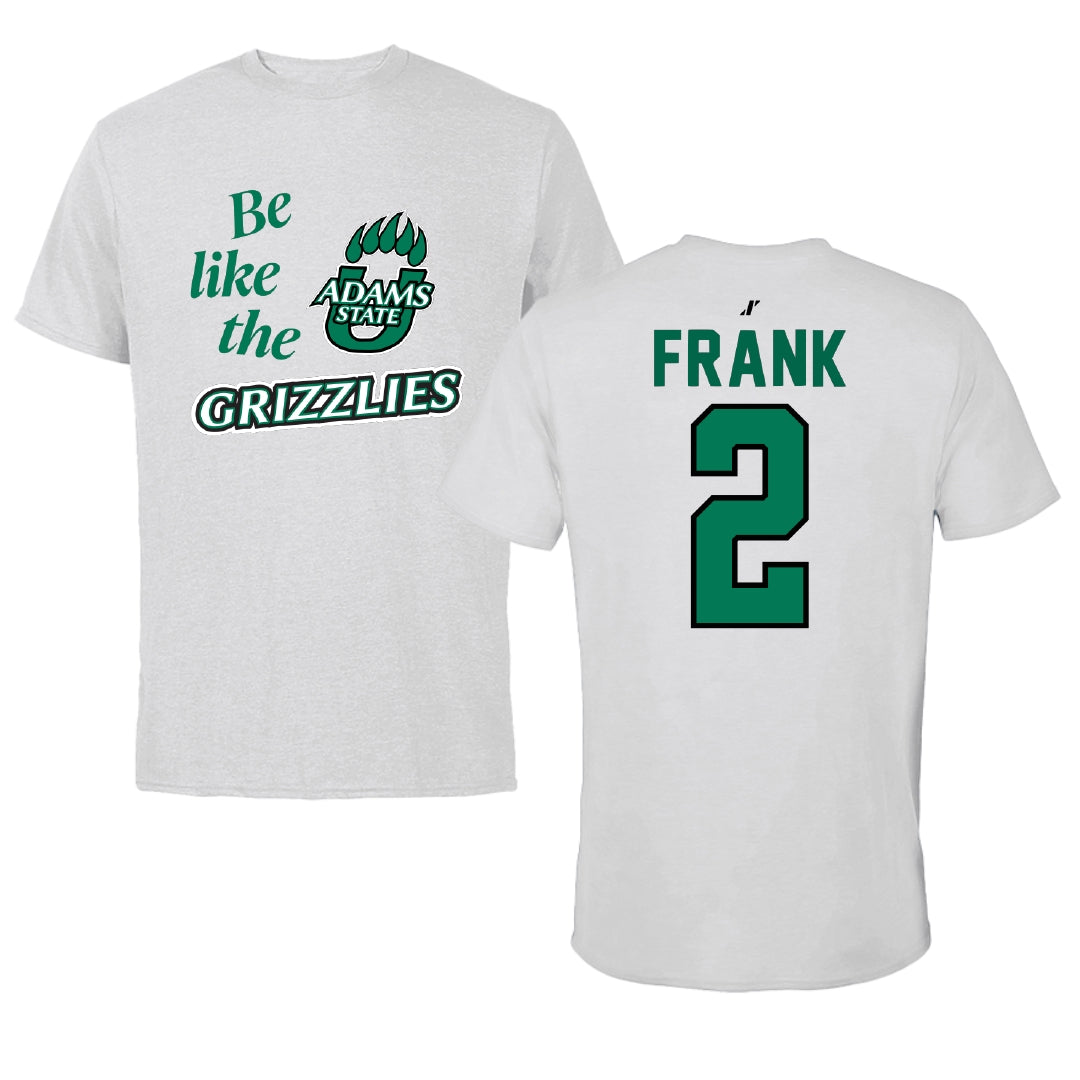 Adams State University Basketball Light Gray Be Like Us Performance Tee - #2 Harrison Frank