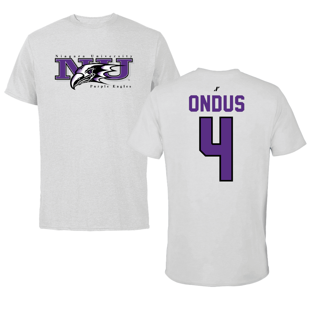 Niagara University Baseball Light Gray Performance Tee - #4 John Ondus