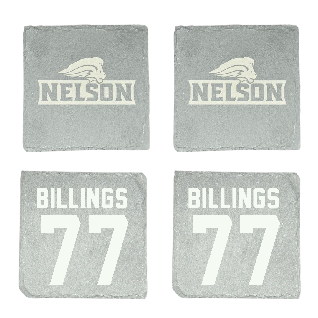 Nelson University Football Stone Coaster (4 Pack)  - #77 Benjamin Billings