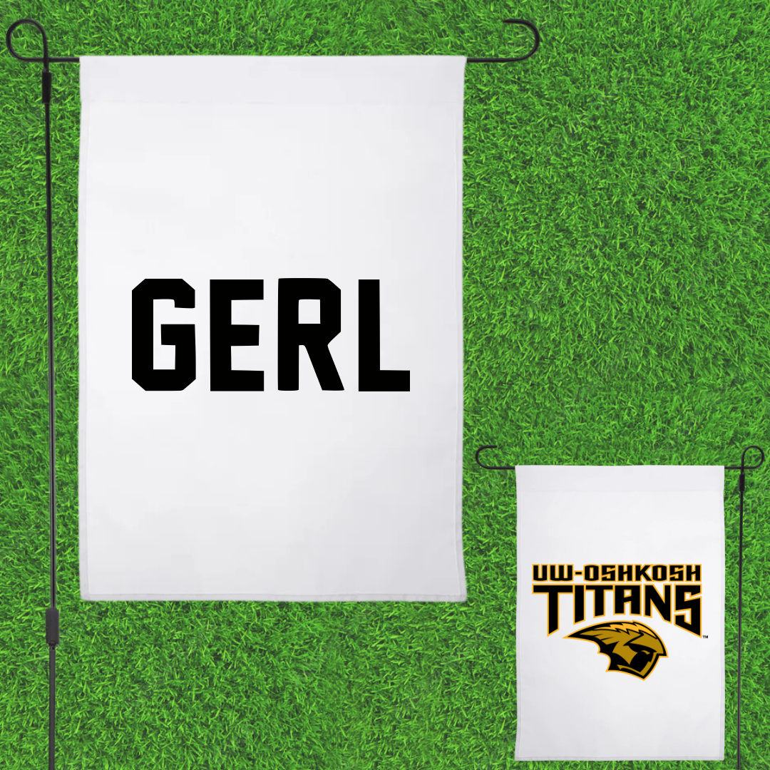 University of Wisconsin-Oshkosh Tennis White Garden Flag - Cate Gerl
