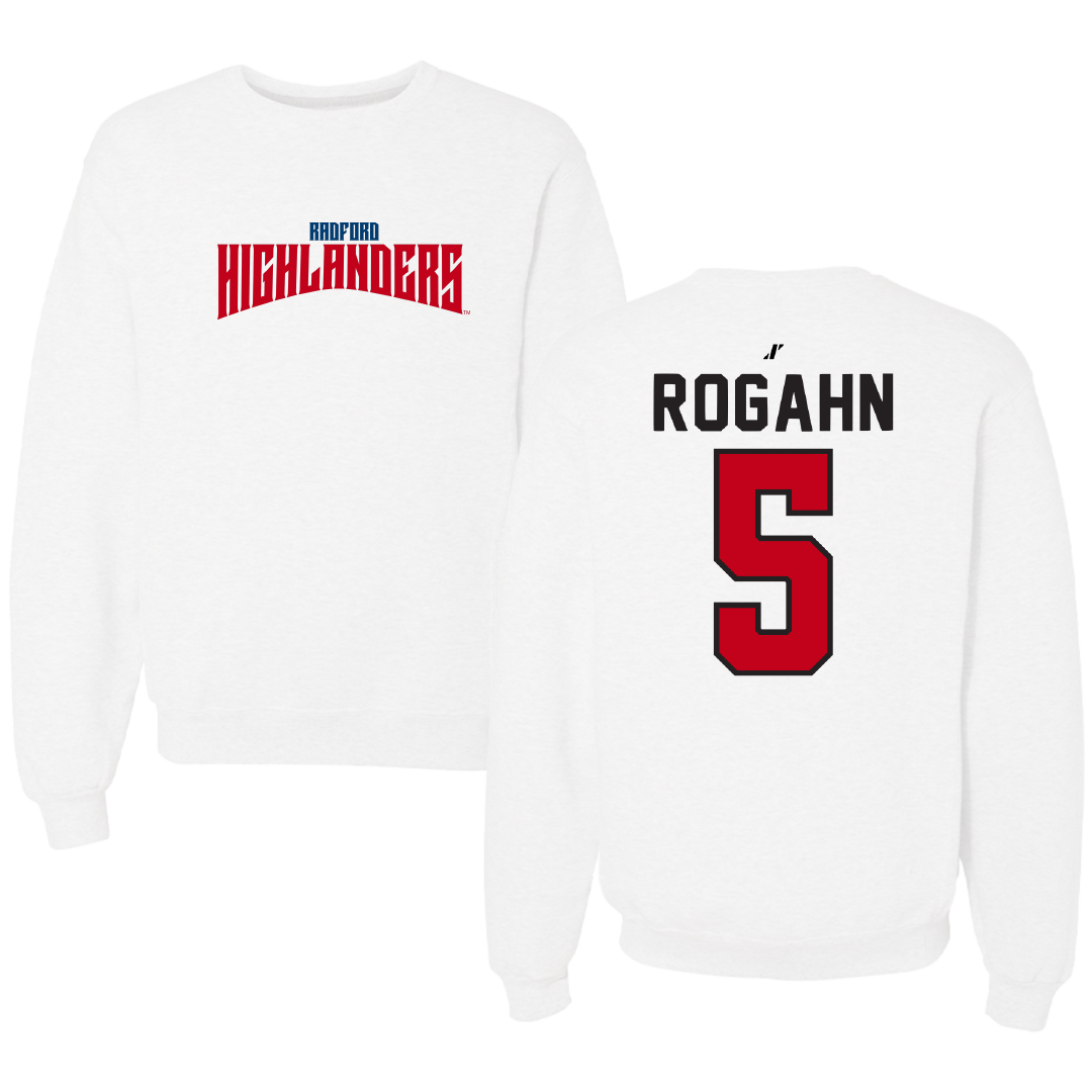 Radford University Lacrosse White Classic Crewneck - #5 Taylor Rogahn