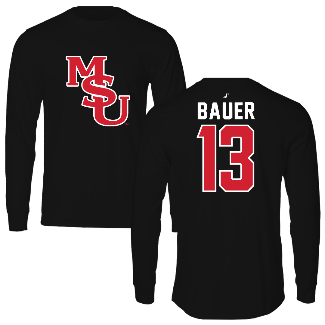 Minot State University Baseball Black Long Sleeve - #13 Ian Bauer