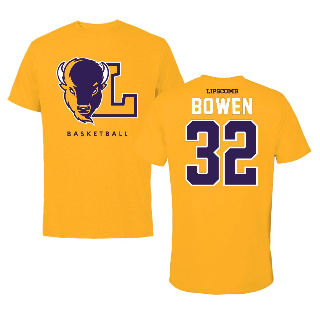 Lipscomb University Basketball Gold Performance Tee - #32 Taylor Bowen