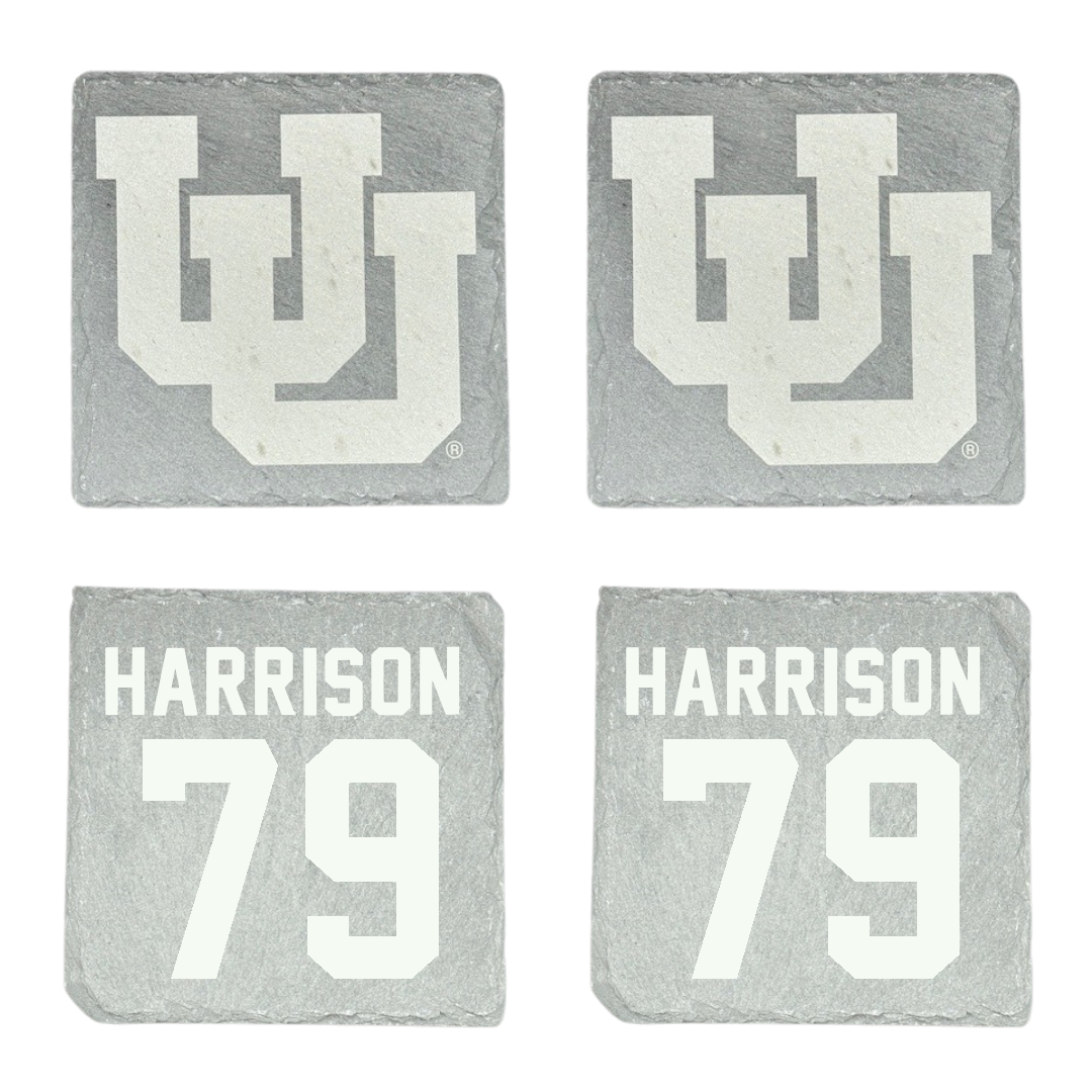 University of Utah Football Stone Coaster (4 Pack)  - #79 Alex Harrison