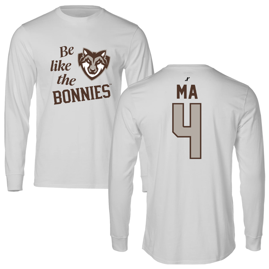 St. Bonaventure University Soccer Light Gray Be Like Us Long Sleeve - #4 Lilly Ma
