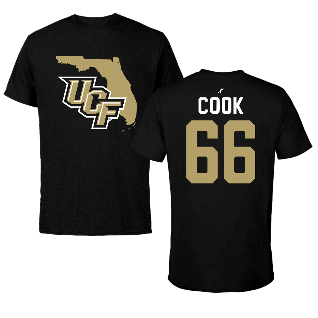 University of Central Florida Football Black State Performance Tee - #66 Colin Cook