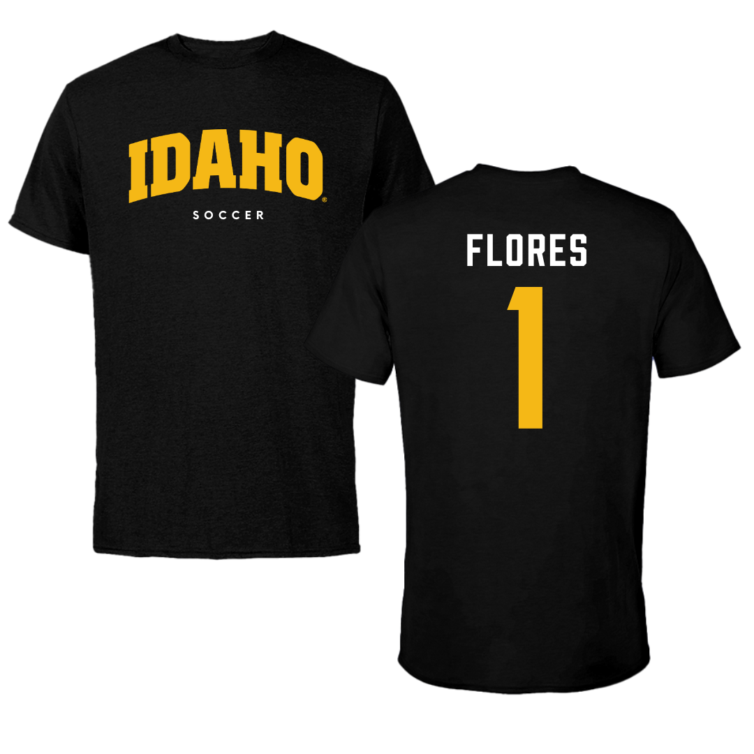 University of Idaho Soccer Black Idaho Performance Tee - #1 Paula Flores