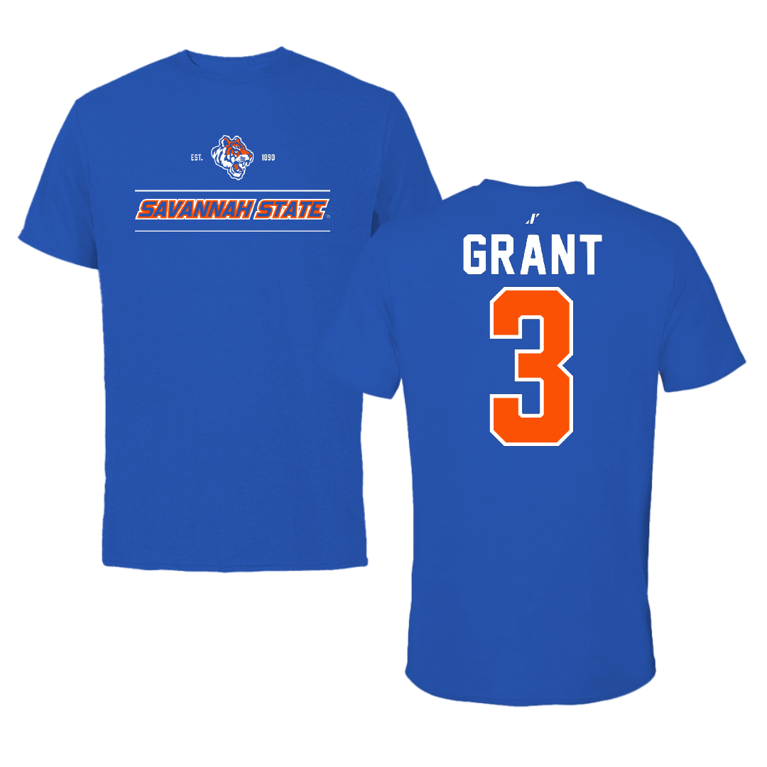 Savannah State University Basketball Blue General Tee - #3 Kayla Grant