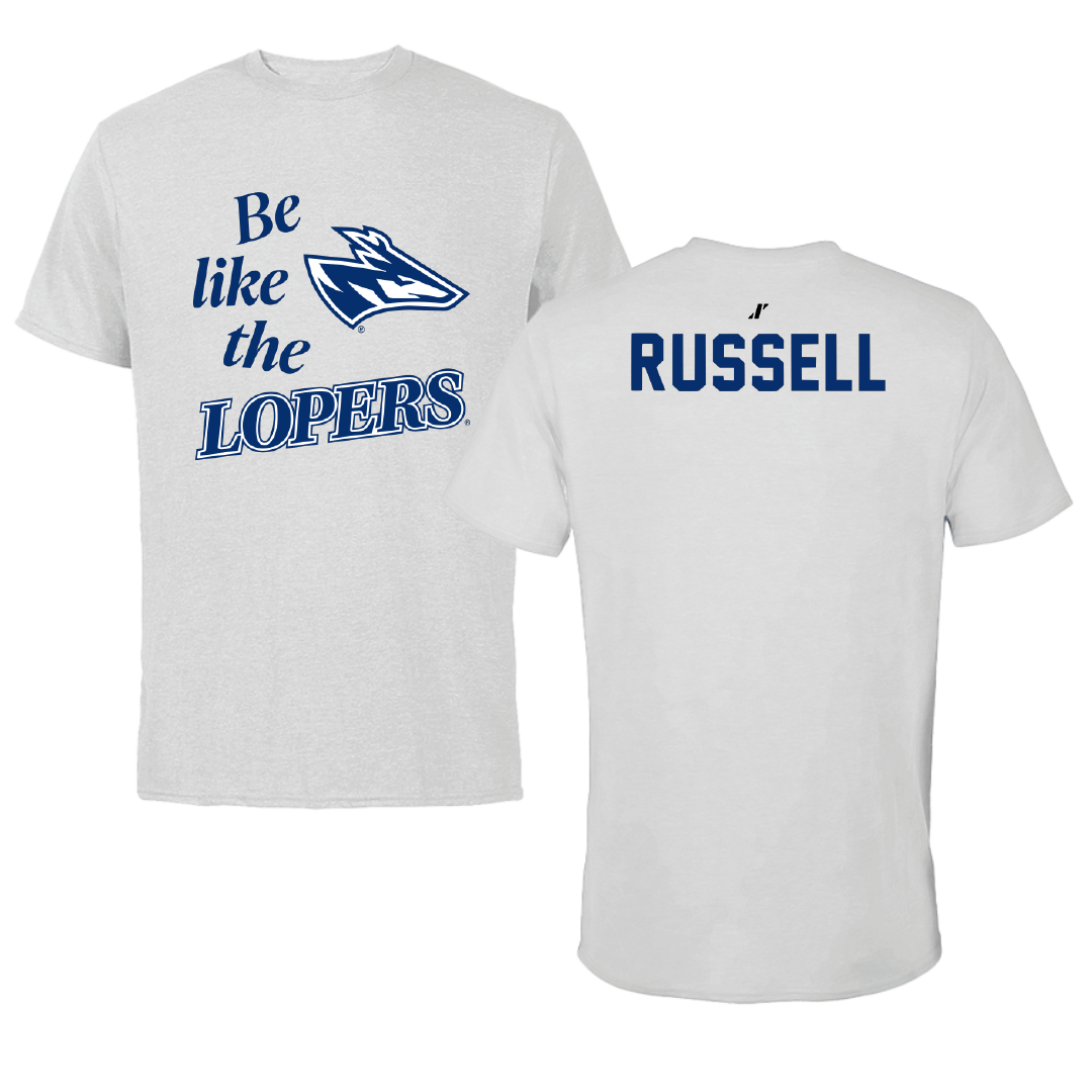 University of Nebraska at Kearney TF and XC Light Gray Be Like Us Performance Tee - Brianna Russell