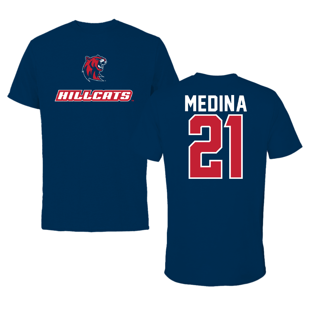Rogers State University Soccer Navy Tee - #21 Ashton Medina