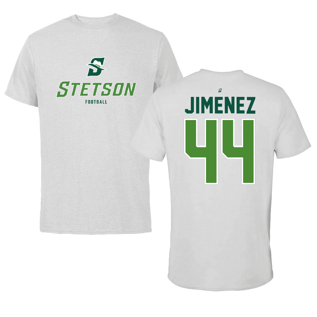 Stetson University Football Light Gray Performance Tee - #44 Christopher Jimenez