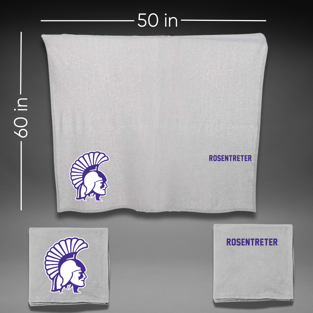 Winona State University Tennis Gray Blanket - Halle Rosentreter