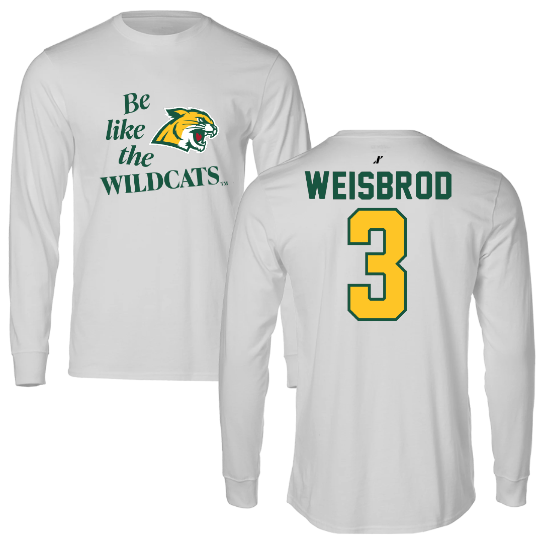 Northern Michigan University Basketball Light Gray Be Like Us Long Sleeve - #3 Max Weisbrod