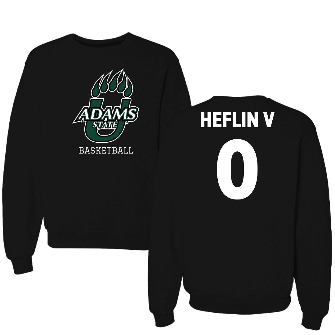 Adams State University Basketball Black State Crewneck - #0 Robert Heflin V