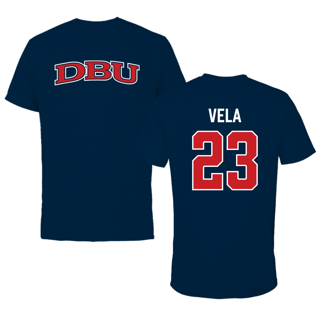 Dallas Baptist University Soccer Navy DBU Performance Tee - #23 Mckenna Vela