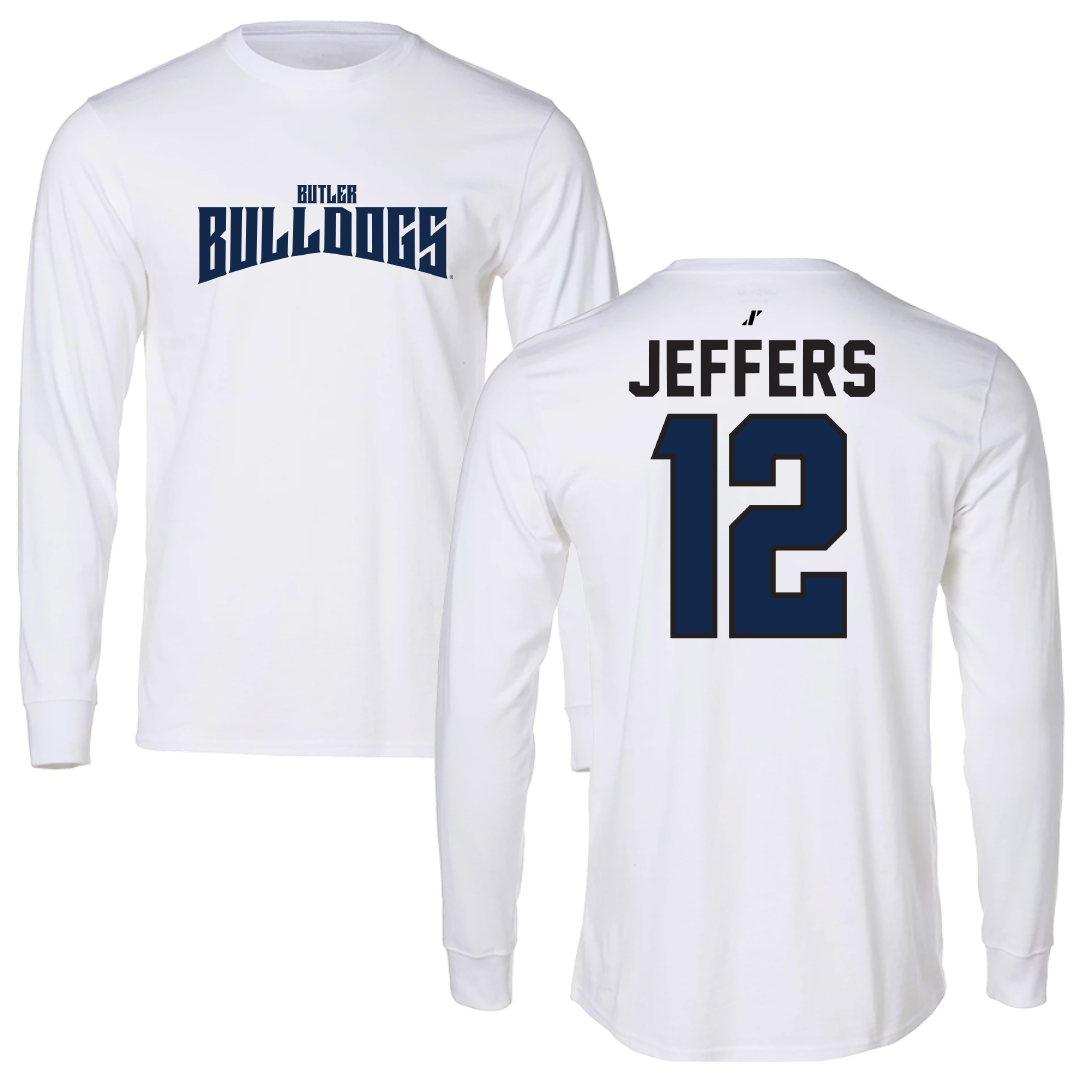Butler University Basketball White Classic Long Sleeve - #12 Chloe Jeffers