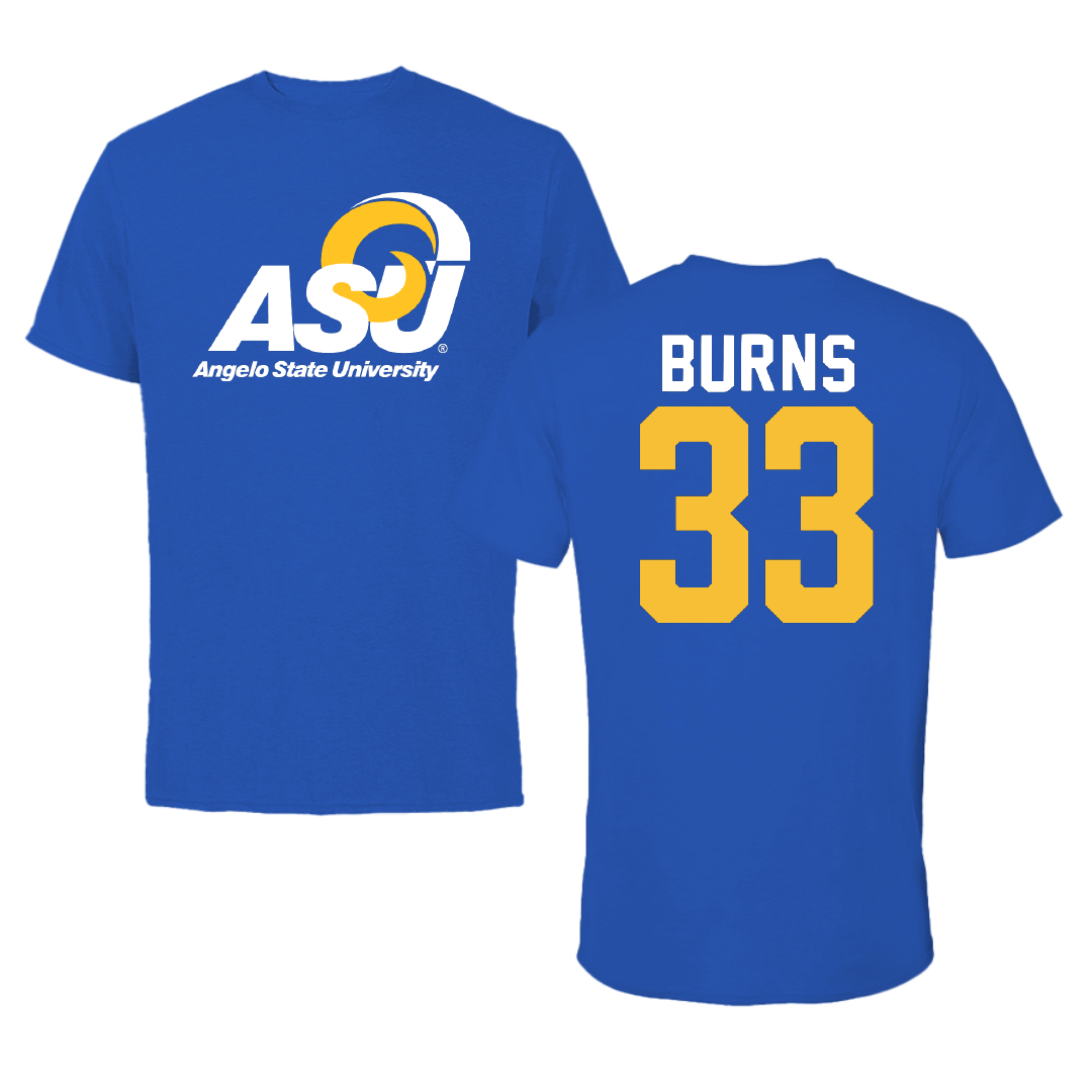 Angelo State University Basketball Blue Tee - #33 Addy Burns