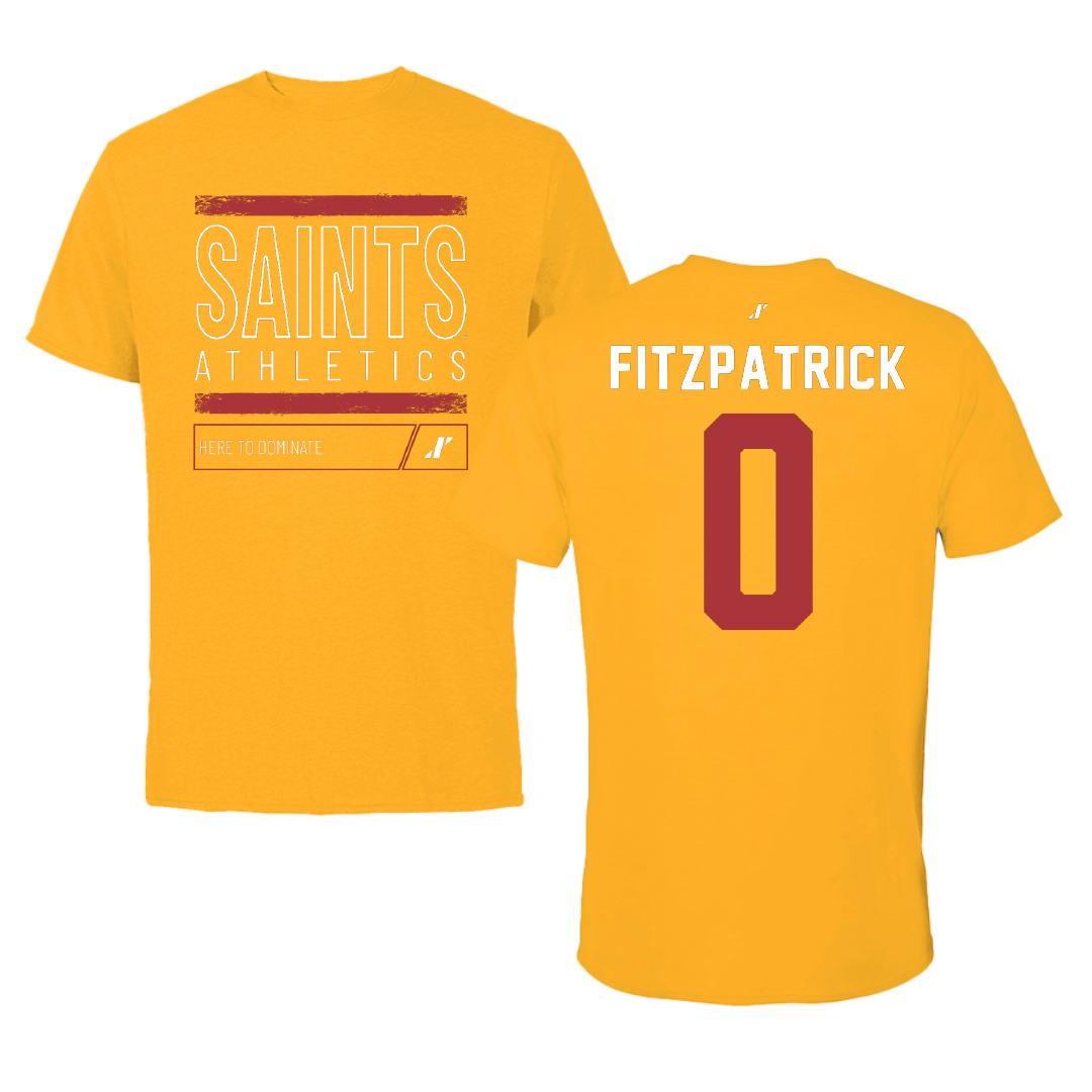 Flagler College Volleyball Gold Dominate Tee - #0 Amelia Fitzpatrick