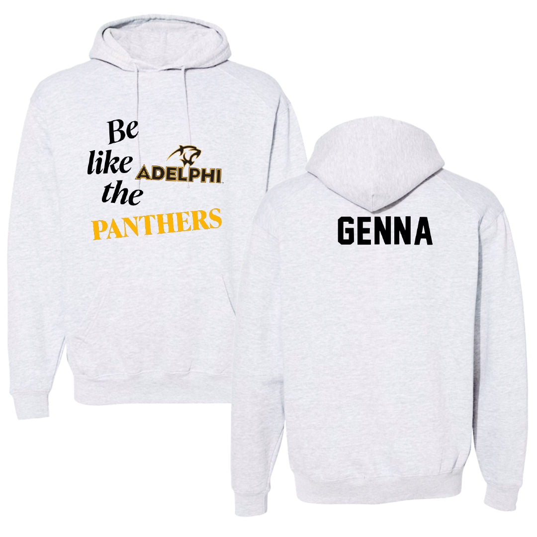 Adelphi University Swimming & Diving Light Gray Be Like Us Hoodie - Frank Genna