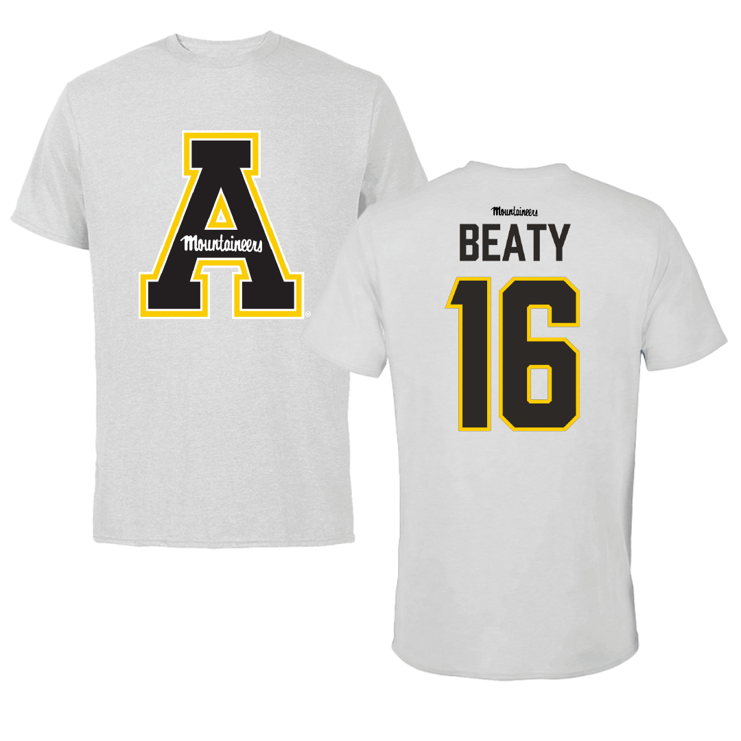 Appalachian State University Baseball Light Gray Tee - #16 Jake Beaty