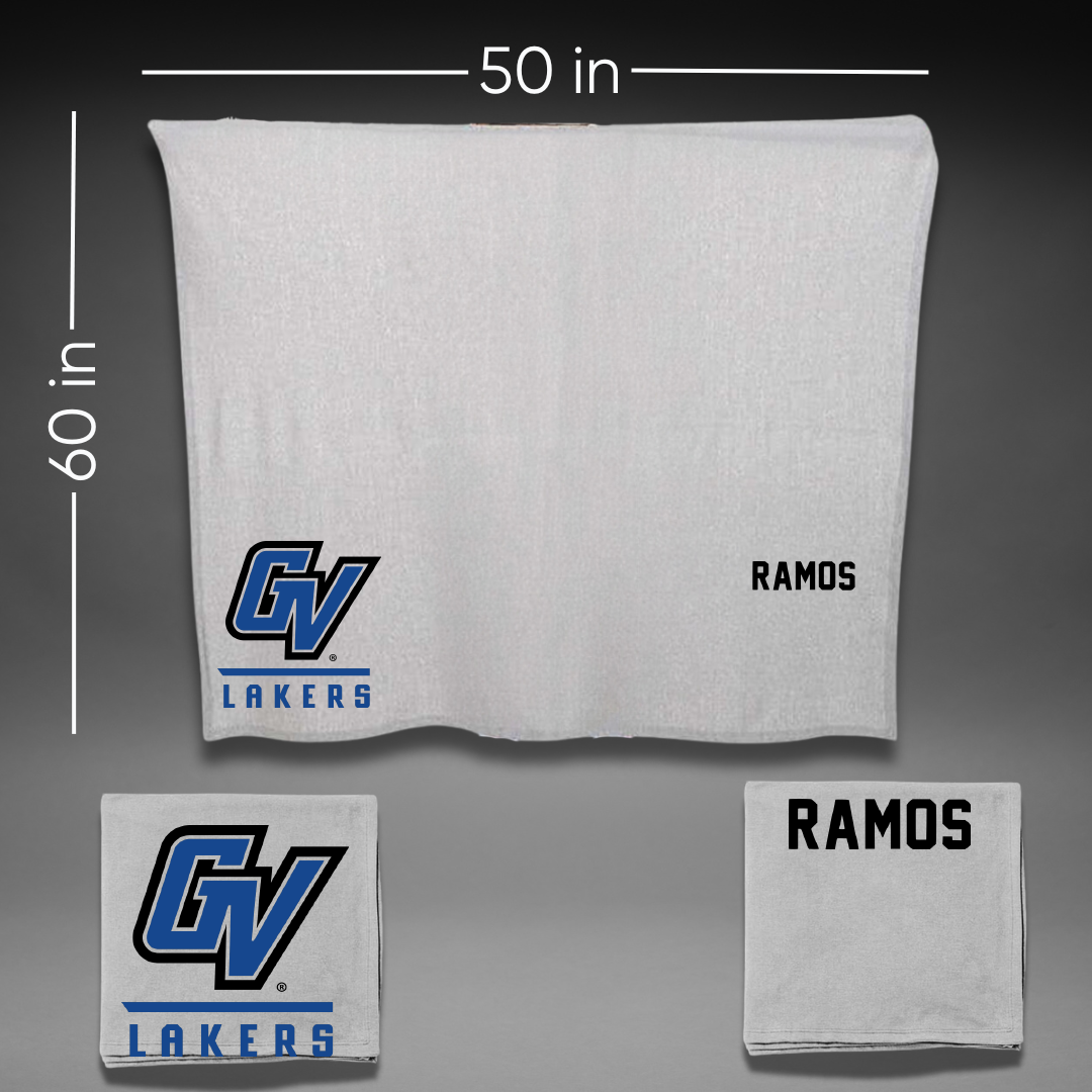 Grand Valley State University Tennis Gray Blanket - Neus Ramos