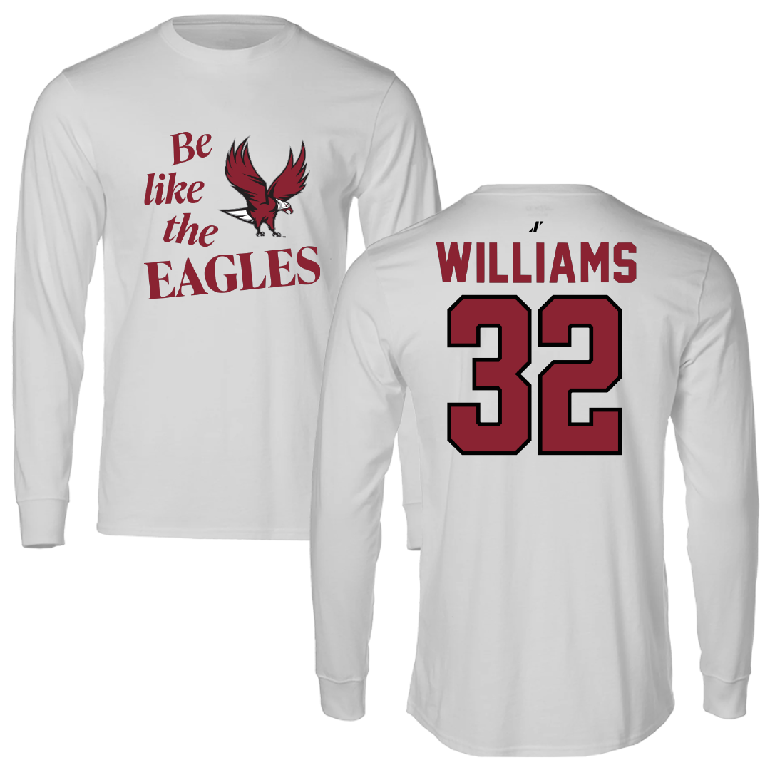 North Carolina Central University Softball Light Gray Be Like Us Performance Long Sleeve - #32 Wynter Williams