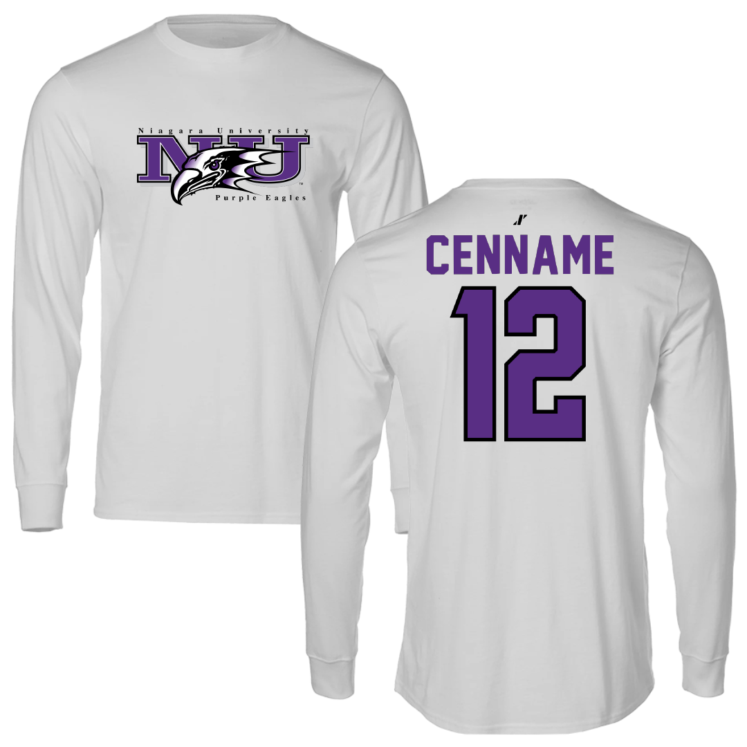 Niagara University Softball Light Gray Long Sleeve - #12 Hailey Cenname