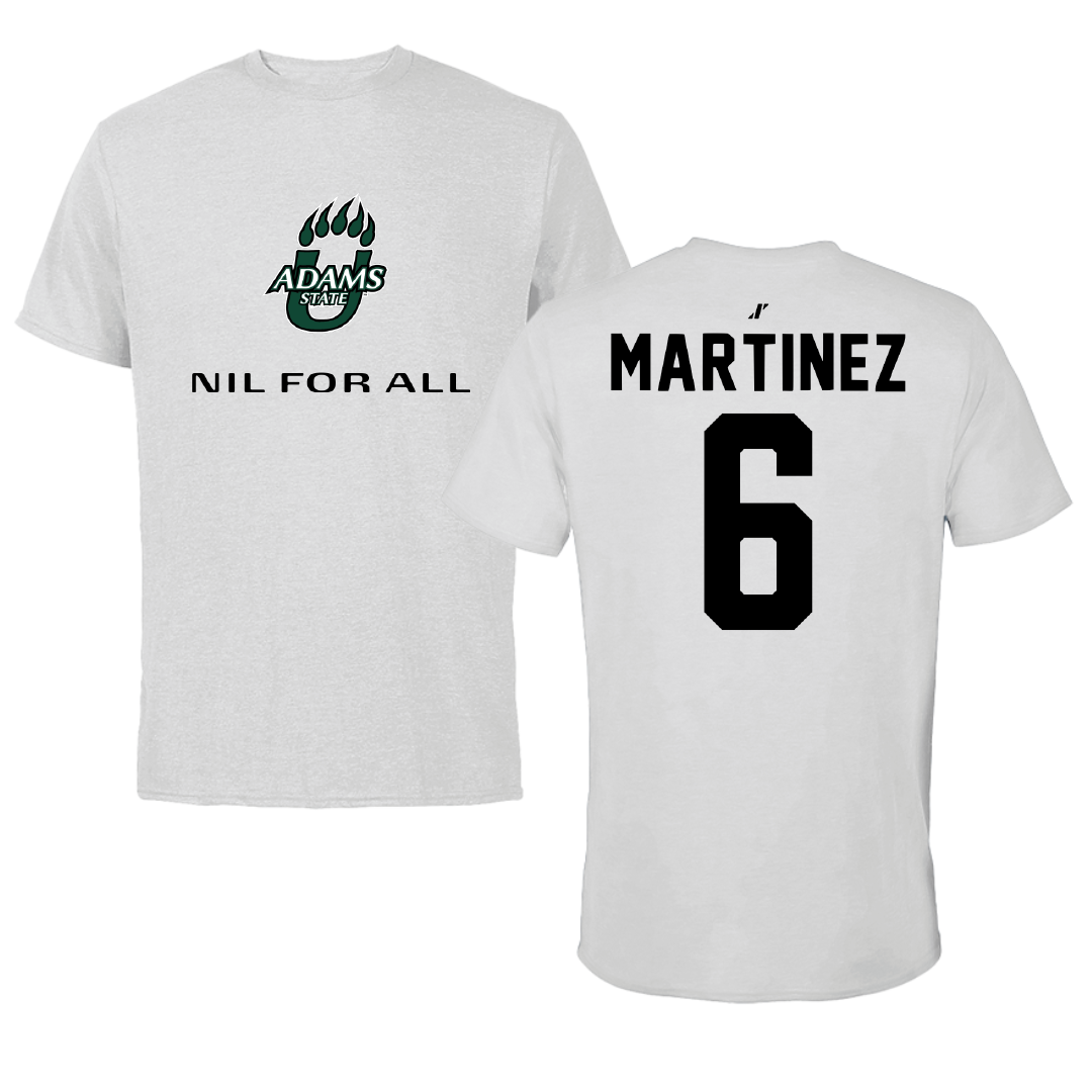 Adams State University Baseball Light Gray NIL for ALL Performance Tee - #6 Gunner Martinez