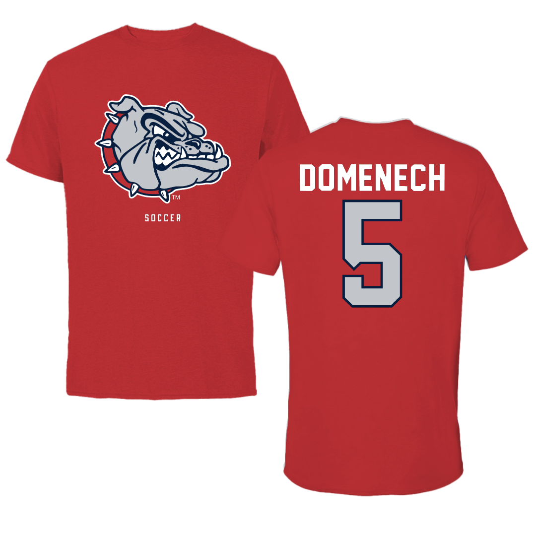 Gonzaga University Soccer Red Mascot Performance Tee - #5 Diego Domenech