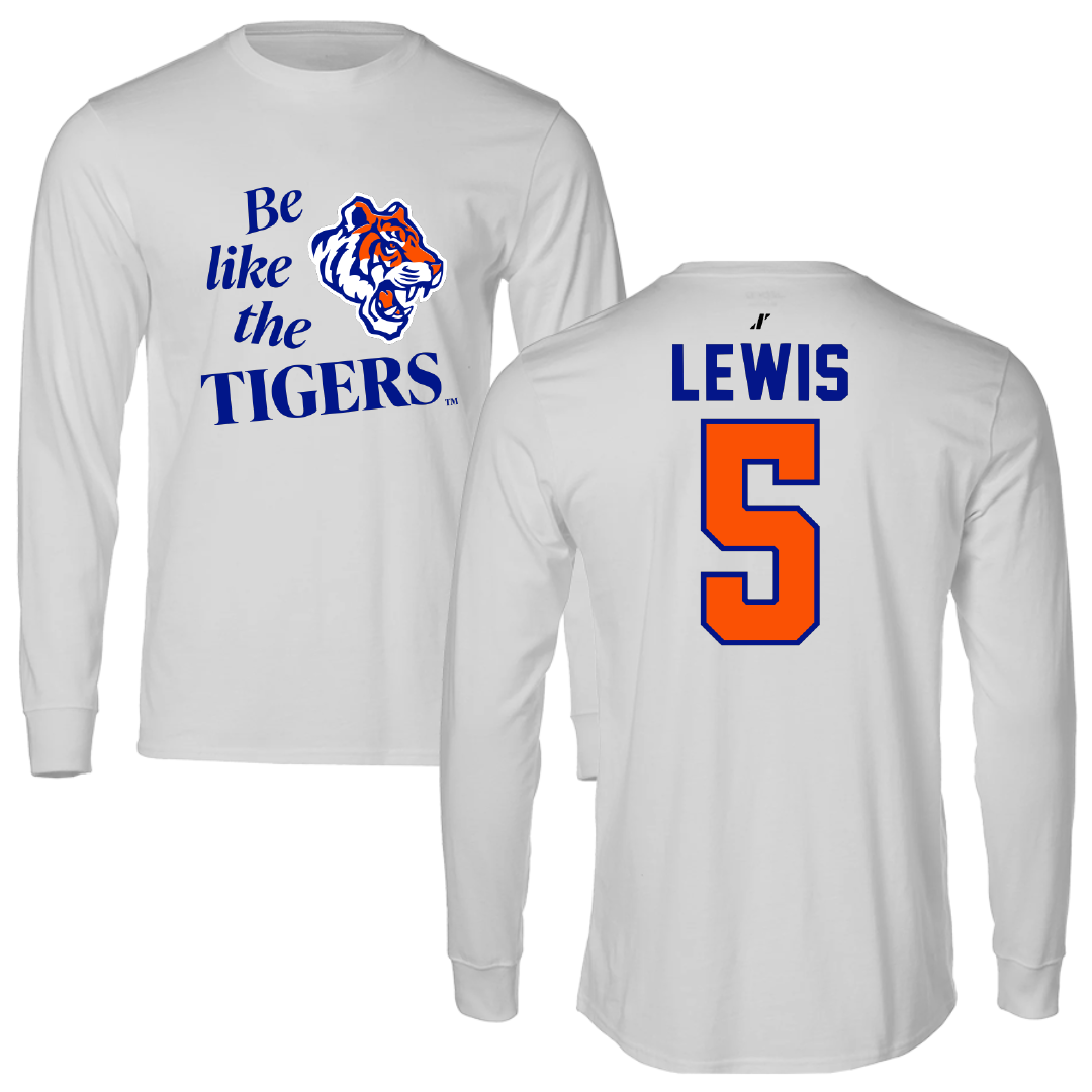 Savannah State University Basketball Light Gray Be Like Us Performance Long Sleeve - #5 Austin Lewis