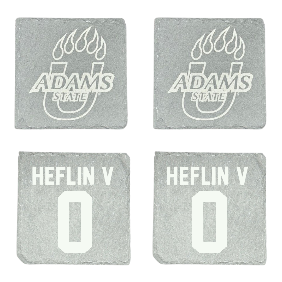 Adams State University Basketball Stone Coaster (4 Pack)  - #0 Robert Heflin V