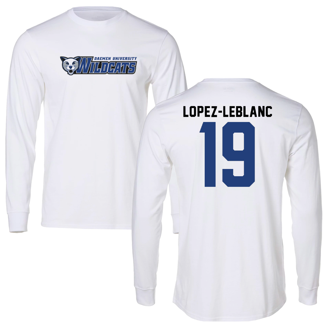 Daemen University Soccer White Long Sleeve - #19 Jonathan Lopez-Leblanc