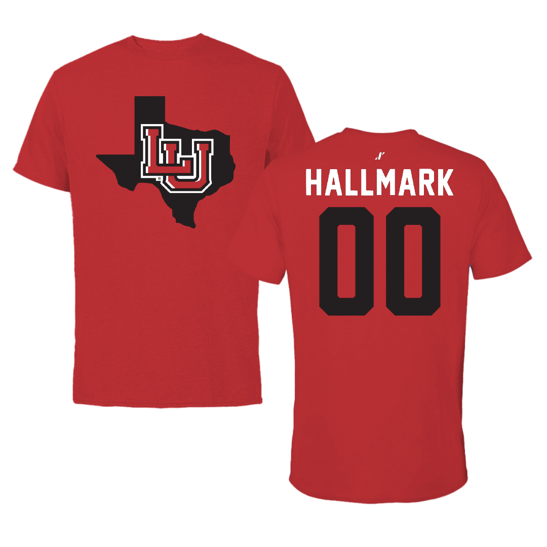 Lamar University Softball Red State Tee - #00 Neveah Hallmark