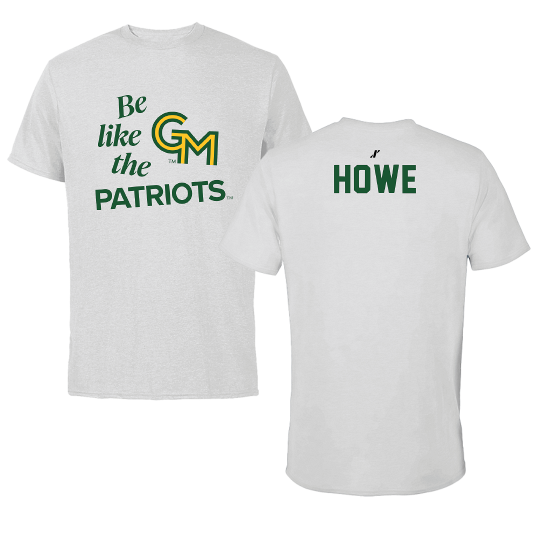 George Mason University Rowing Light Gray Be Like Us Performance Tee - Julia Howe