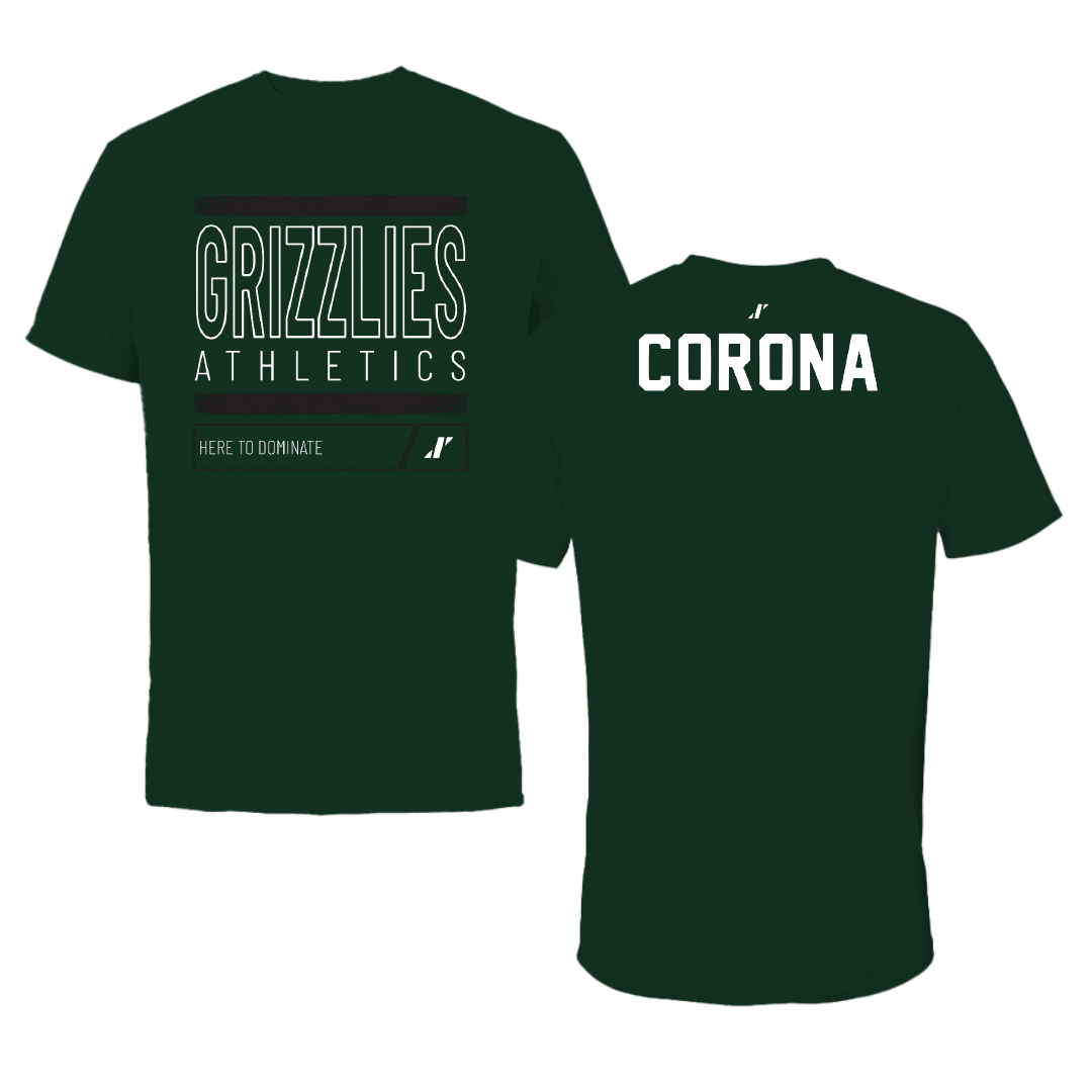 Adams State University Wrestling Forest Green Dominate Performance Tee - Logan Corona