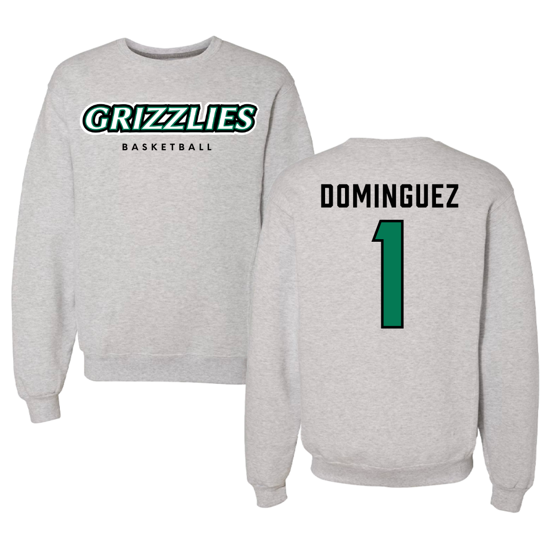 Adams State University Basketball Gray Grizzlies Crewneck - #1 Harmanie Dominguez