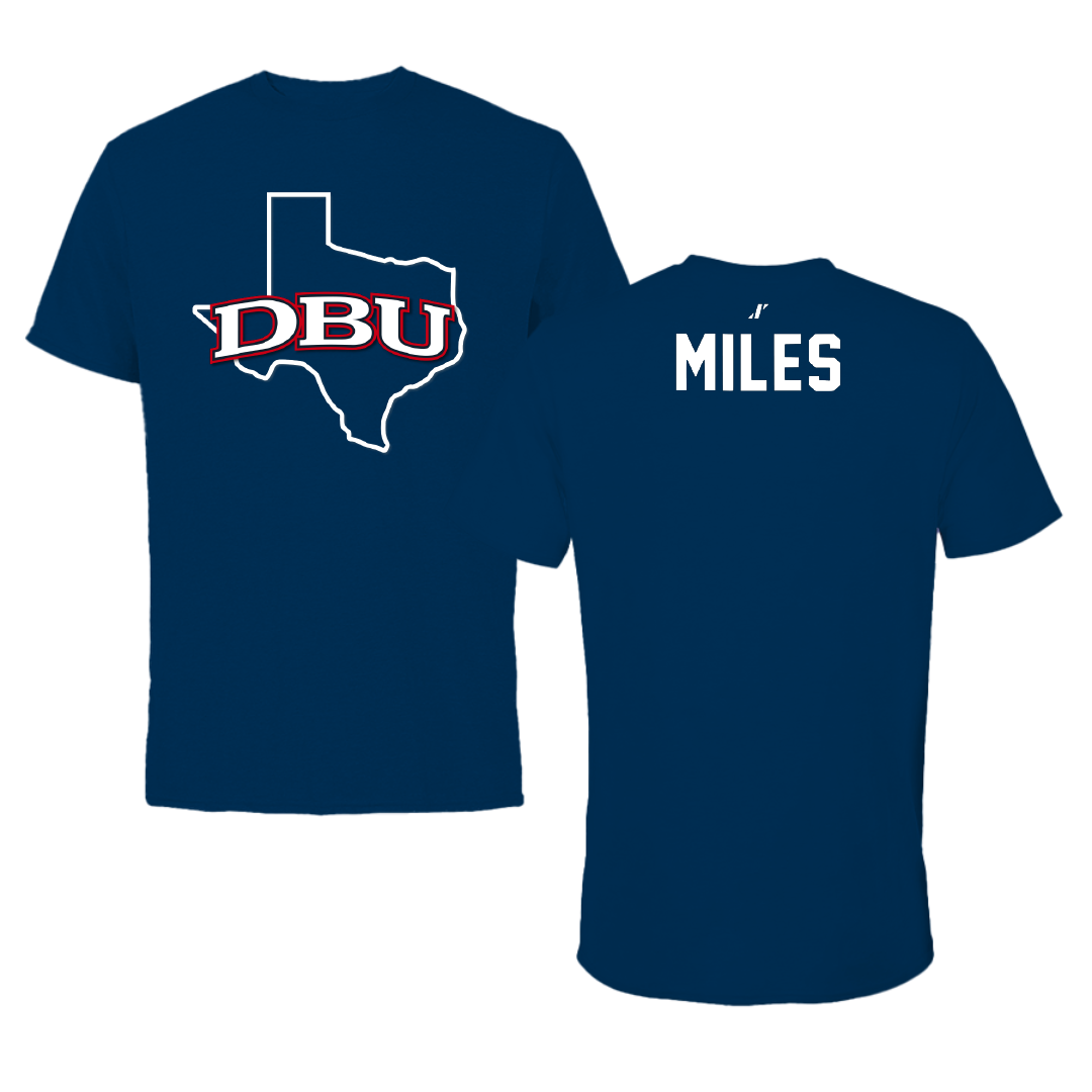 Dallas Baptist University TF and XC Navy State Performance Tee - Jordan Miles