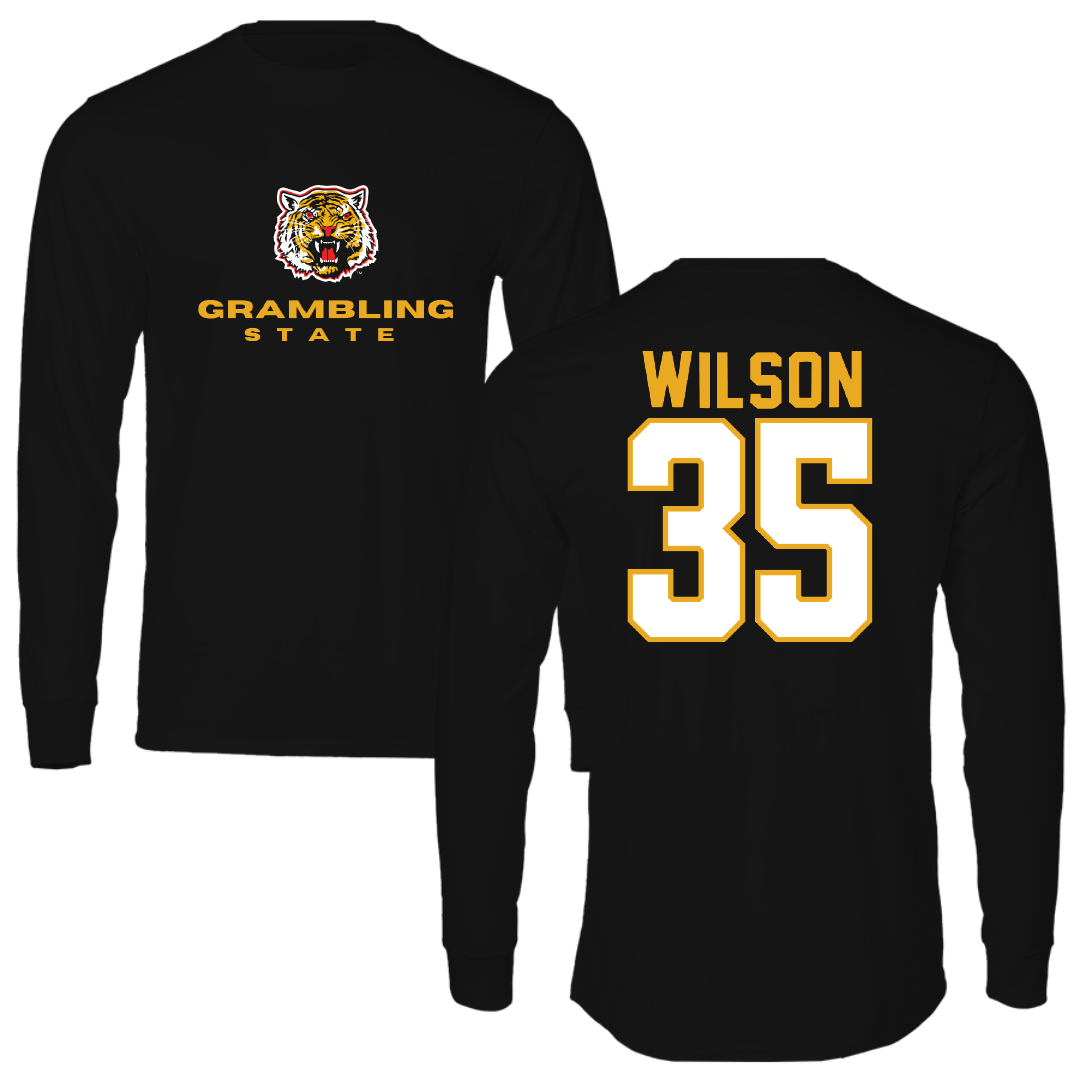 Grambling State University Softball Black Performance Long Sleeve - #35 Chloe Wilson