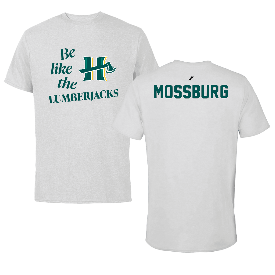 Cal Poly Humboldt Wrestling Light Gray Be Like Us Performance Tee - Gil Mossburg