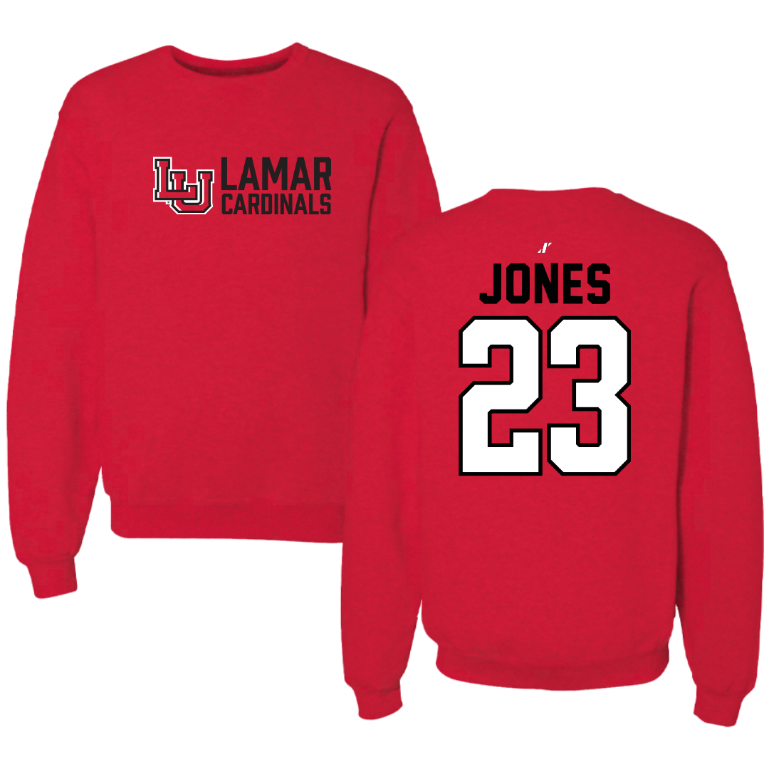 Lamar University Basketball Red General Crewneck - #23 Elise Jones