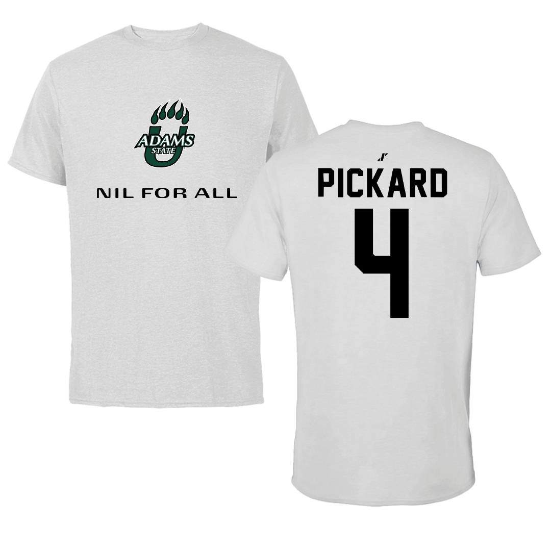 Adams State University Basketball Light Gray NIL for ALL Tee - #4 Mykaila Pickard