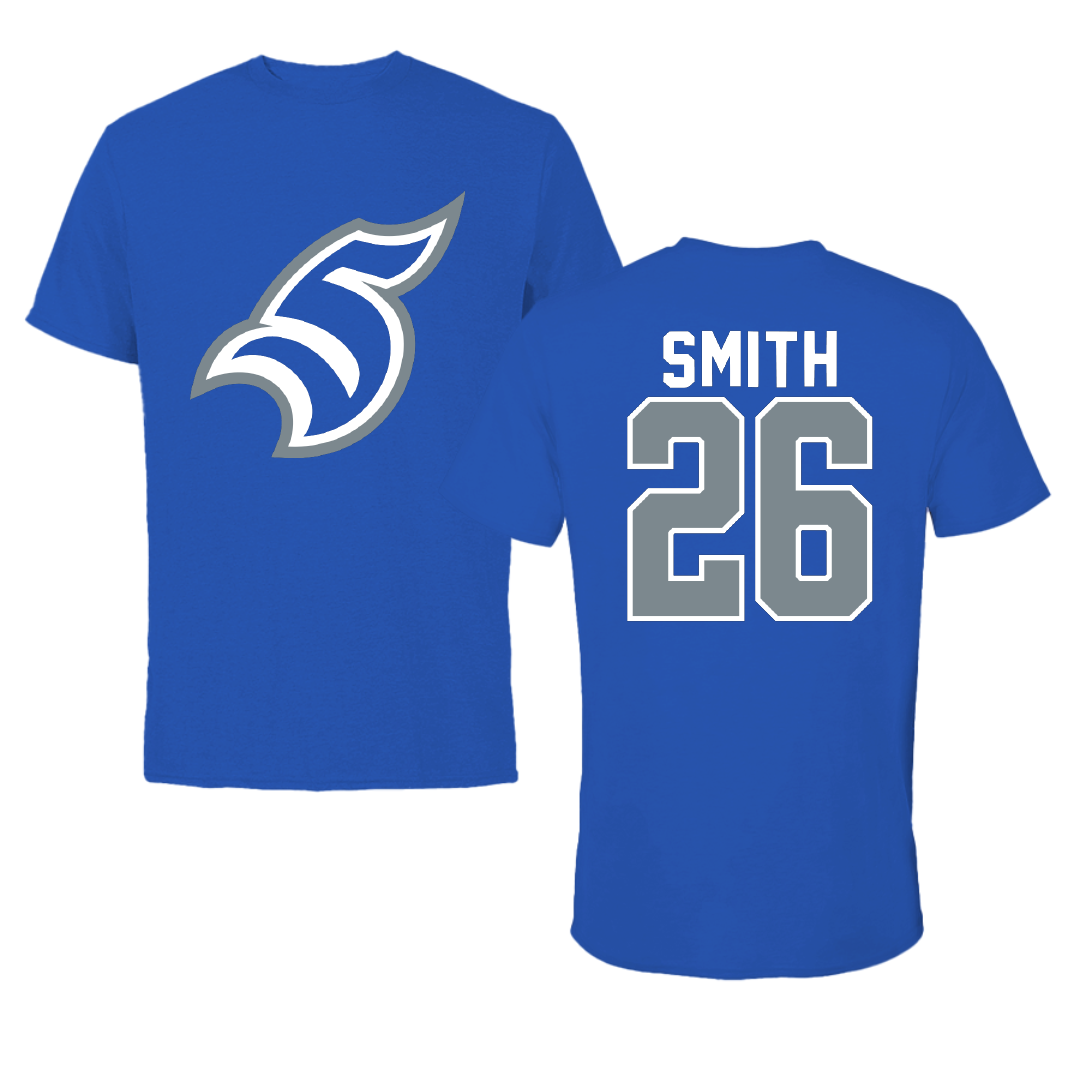 Thomas More University Football Blue Performance Tee - #26 Martavious Smith
