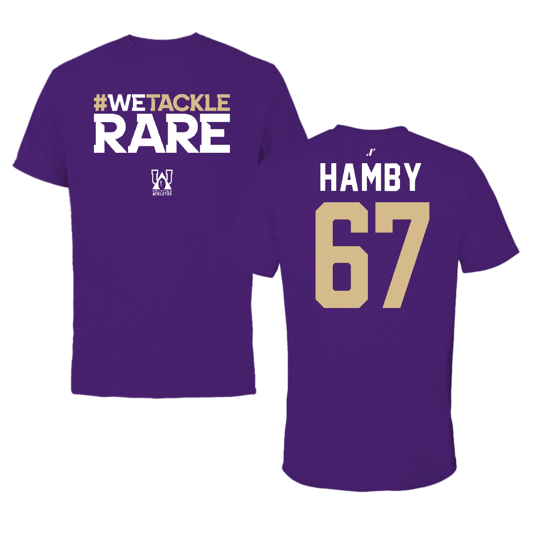 Western Carolina University Football Purple Uplifting Athletes Tee - #67 Steven Hamby