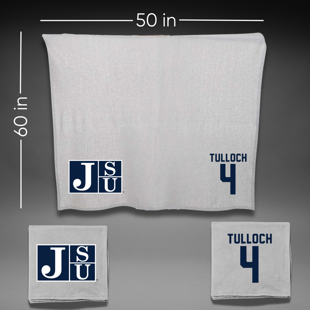 Jackson State University Soccer Gray Blanket - #4 Kiana Tulloch