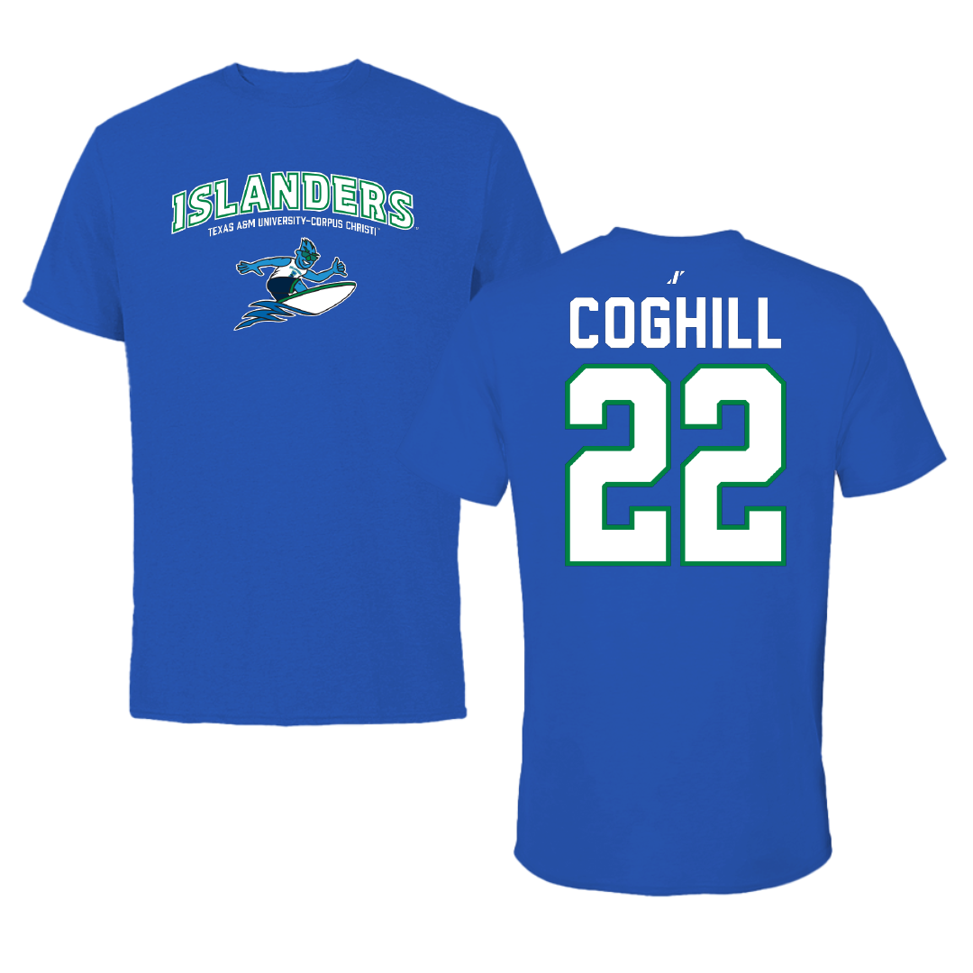 Texas A&M University-Corpus Christi Soccer Blue General Tee - #22 Paige Coghill
